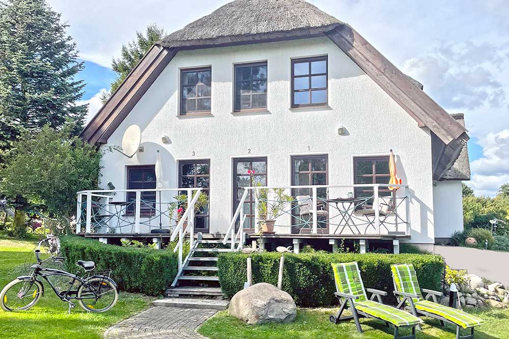 Außenansicht Ferienwohnung Dat witte Hus in Moritzdorf auf Rügen